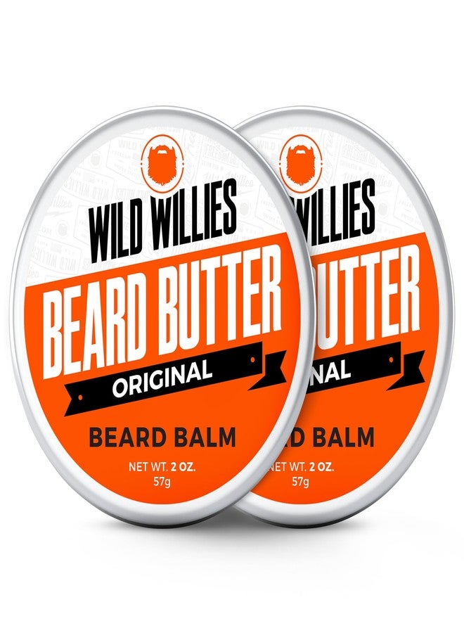 Wild Willies Beard Butter Leave-In Conditioner - Organic Beard Balm for Fast Beard Growth, Beard Care Softener - Beard Cream for Men to Remove Itch & Dandruff, Restores Moisture - 2 Oz (Pack of 2) - Image 1